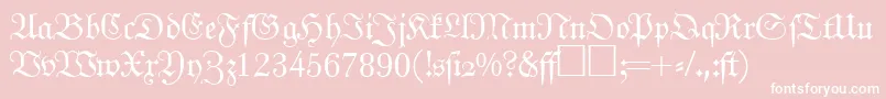 JohannfrakturRegularDb Font – White Fonts on Pink Background