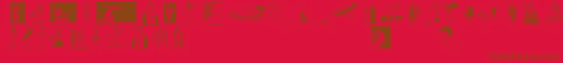 Classicbats Font – Brown Fonts on Red Background