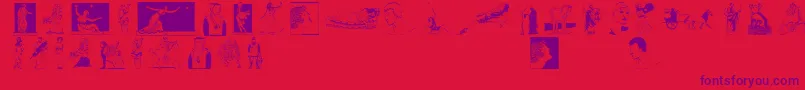 Classicbats Font – Purple Fonts on Red Background