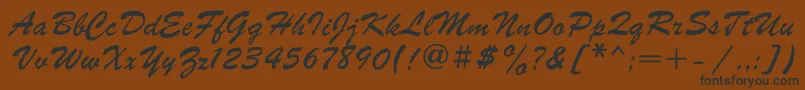 フォントParsekgtt – 黒い文字が茶色の背景にあります