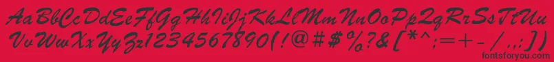 Parsekgtt Font – Black Fonts on Red Background