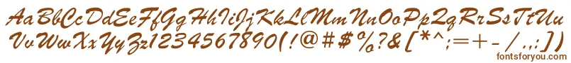 Шрифт Parsekgtt – коричневые шрифты на белом фоне
