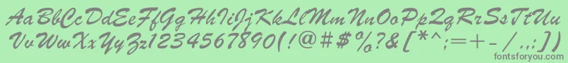 Parsekgtt Font – Gray Fonts on Green Background