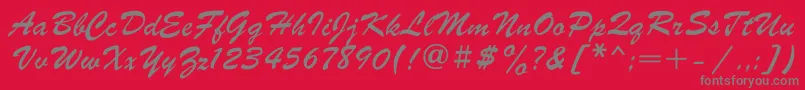 Parsekgtt Font – Gray Fonts on Red Background
