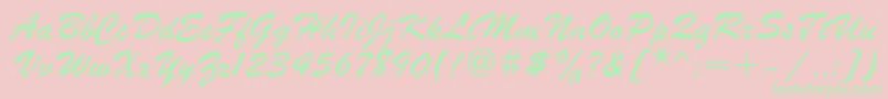 Parsekgtt Font – Green Fonts on Pink Background