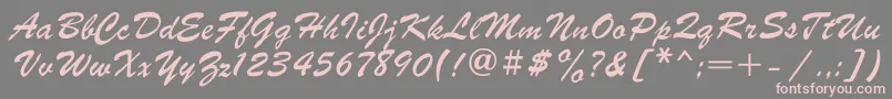 Parsekgtt Font – Pink Fonts on Gray Background