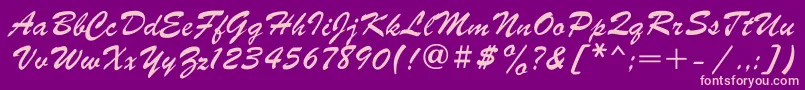 Parsekgtt Font – Pink Fonts on Purple Background