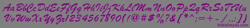 Шрифт Parsekgtt – фиолетовые шрифты на сером фоне