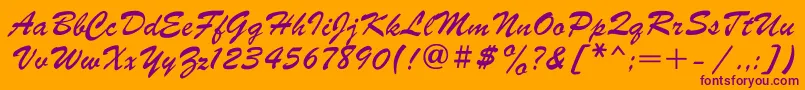 Шрифт Parsekgtt – фиолетовые шрифты на оранжевом фоне