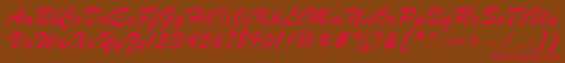 Parsekgtt Font – Red Fonts on Brown Background