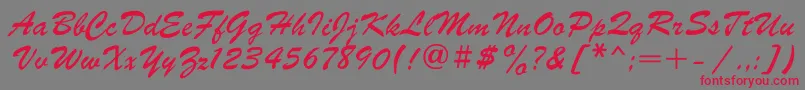 Parsekgtt Font – Red Fonts on Gray Background