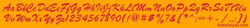 Parsekgtt Font – Red Fonts on Orange Background