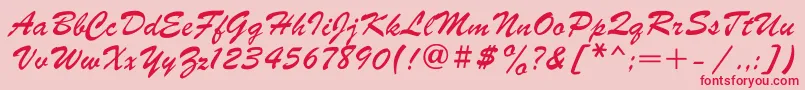 Parsekgtt Font – Red Fonts on Pink Background