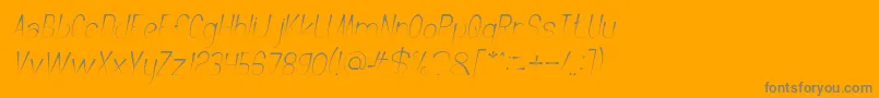 CrochetPatternItalic-Schriftart – Graue Schriften auf orangefarbenem Hintergrund