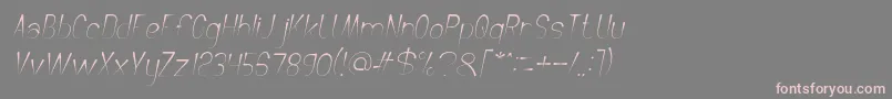 CrochetPatternItalic Font – Pink Fonts on Gray Background