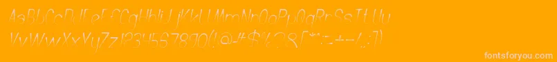 Шрифт CrochetPatternItalic – розовые шрифты на оранжевом фоне