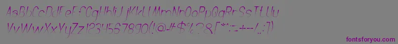CrochetPatternItalic Font – Purple Fonts on Gray Background
