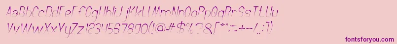 CrochetPatternItalic Font – Purple Fonts on Pink Background