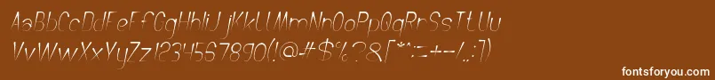 CrochetPatternItalic Font – White Fonts on Brown Background