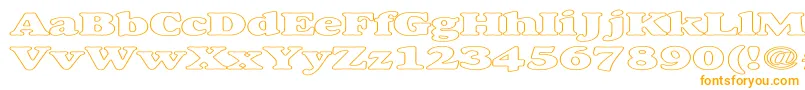 AlexussHeavyHollowExpanded Font – Orange Fonts on White Background