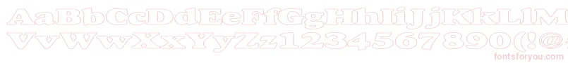 AlexussHeavyHollowExpanded Font – Pink Fonts on White Background