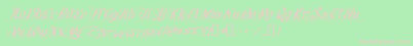 CretinoRegular Font – Pink Fonts on Green Background