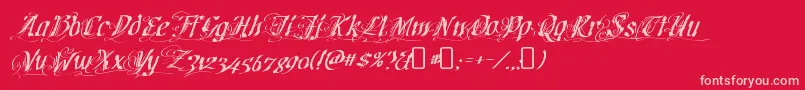 CretinoRegular Font – Pink Fonts on Red Background