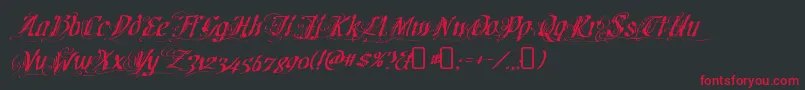 CretinoRegular Font – Red Fonts on Black Background
