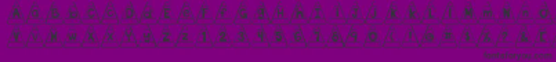 DjbCandyCornFont-fontti – mustat fontit violetilla taustalla