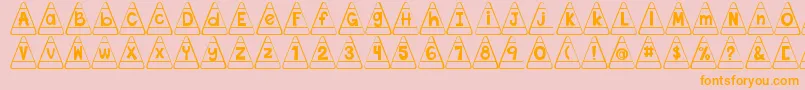 DjbCandyCornFont Font – Orange Fonts on Pink Background