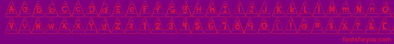 DjbCandyCornFont Font – Red Fonts on Purple Background