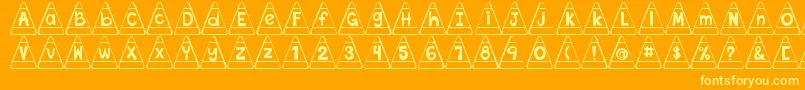 DjbCandyCornFont Font – Yellow Fonts on Orange Background