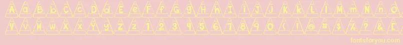 DjbCandyCornFont Font – Yellow Fonts on Pink Background