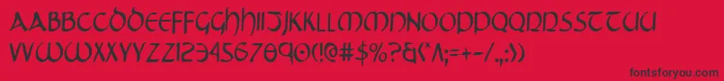 TristramCondensed Font – Black Fonts on Red Background