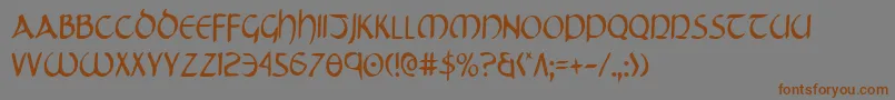 TristramCondensed Font – Brown Fonts on Gray Background
