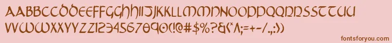 TristramCondensed Font – Brown Fonts on Pink Background