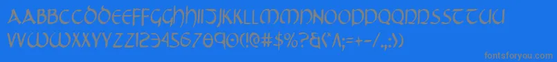 TristramCondensed Font – Gray Fonts on Blue Background
