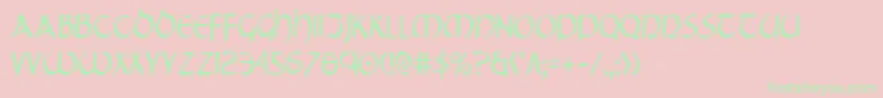 TristramCondensed Font – Green Fonts on Pink Background