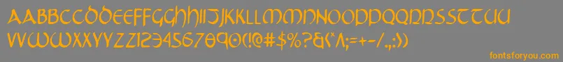 TristramCondensed Font – Orange Fonts on Gray Background