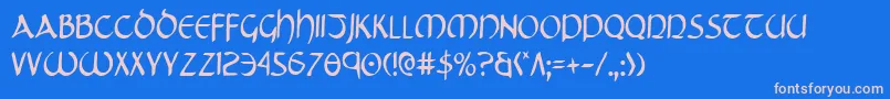 fuente TristramCondensed – Fuentes Rosadas Sobre Fondo Azul