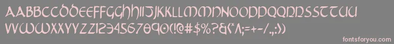 TristramCondensed Font – Pink Fonts on Gray Background
