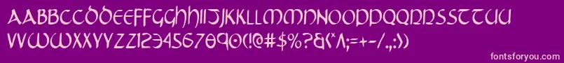 TristramCondensed Font – Pink Fonts on Purple Background