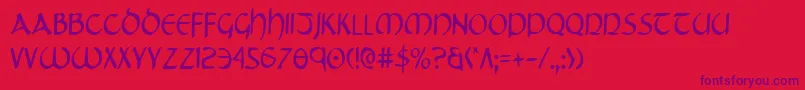 TristramCondensed Font – Purple Fonts on Red Background