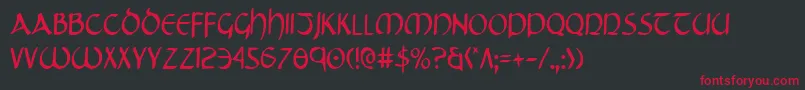 TristramCondensed Font – Red Fonts on Black Background