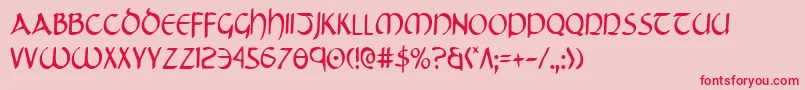 TristramCondensed Font – Red Fonts on Pink Background