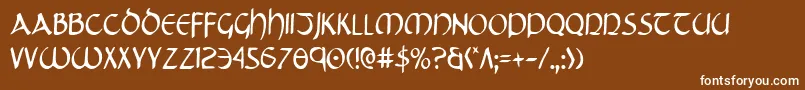 TristramCondensed Font – White Fonts on Brown Background
