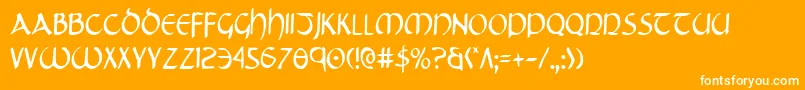 Шрифт TristramCondensed – белые шрифты на оранжевом фоне