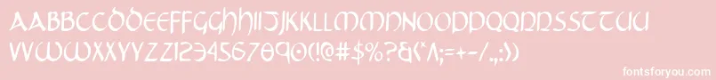 TristramCondensed Font – White Fonts on Pink Background
