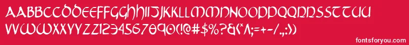 fuente TristramCondensed – Fuentes Blancas Sobre Fondo Rojo