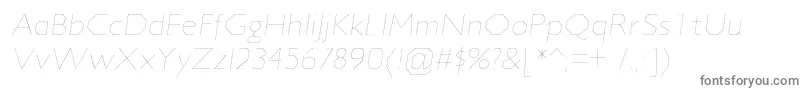 JillicanulItalic-fontti – harmaat kirjasimet valkoisella taustalla